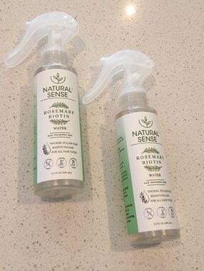Natural Sense Rosemary Biotin Hair Growth Spray Thickening Mist, Bundle Of Two